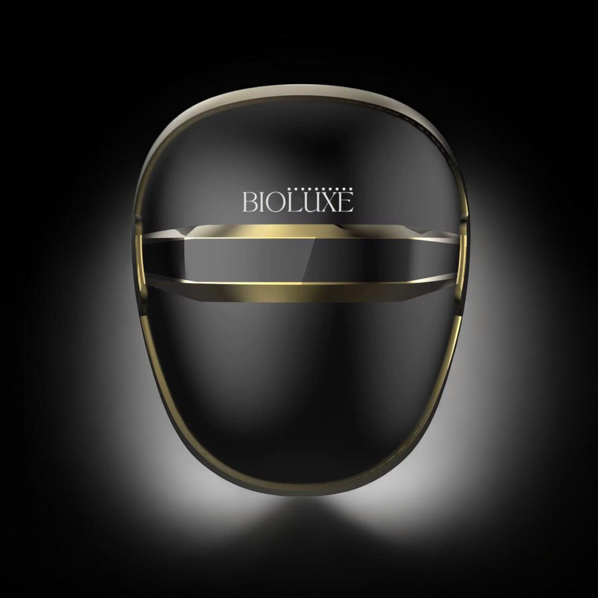 Bioluxe black and gold LED facial therapy mask